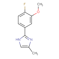 Chemical structure of 2-(4-fluoro-3-methoxyphenyl)-4-methyl-1H-imidazole - CSSB00014311224