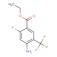Chemical structure of ethyl 4-amino-2-fluoro-5-(trifluoromethyl)benzoate - CSSB08338049982