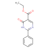 Chemical structure of ethyl 6-oxo-2-phenyl-1,6-dihydropyrimidine-5-carboxylate - CSSB00007939697