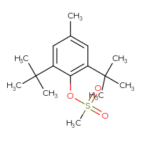 Chemical structure of 2,6-di-tert-butyl-4-methylphenyl methanesulfonate - CSSB15133768030