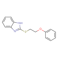 Chemical structure of 2-[(2-phenoxyethyl)sulfanyl]-1H-1,3-benzodiazole - CSSB00026090809