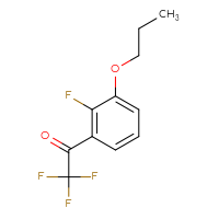 Chemical structure of 2,2,2-trifluoro-1-(2-fluoro-3-propoxyphenyl)ethan-1-one - CSSB21103685169