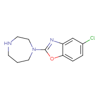 Chemical structure of 5-chloro-2-(1,4-diazepan-1-yl)-1,3-benzoxazole - CSSB00020642133