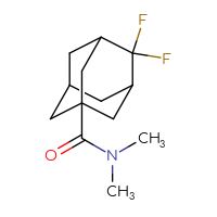 Chemical structure of 4,4-difluoro-N,N-dimethyladamantane-1-carboxamide - CSSB07030068610