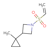 Chemical structure of 1-(ethenesulfonyl)-3-(1-methylcyclopropyl)azetidine - CSMB03550996141