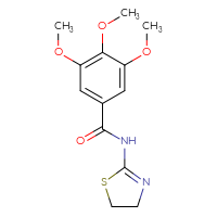 Chemical structure of N-(4,5-dihydro-1,3-thiazol-2-yl)-3,4,5-trimethoxybenzamide - CSSB00026372347