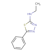 Chemical structure of N-ethyl-5-phenyl-1,3,4-thiadiazol-2-amine - CSSB00000185240