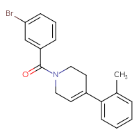 Chemical structure of 1-(3-bromobenzoyl)-4-(2-methylphenyl)-1,2,3,6-tetrahydropyridine - CSSB15496437388