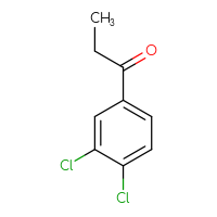 Chemical structure of 1-(3,4-dichlorophenyl)propan-1-one - CSSB00000182811