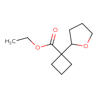 Chemical structure of ethyl 1-(oxolan-2-yl)cyclobutane-1-carboxylate - CSSB00116760171