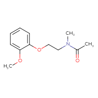 Chemical structure of N-[2-(2-methoxyphenoxy)ethyl]-N-methylacetamide - CSSB01993089912