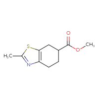 Chemical structure of methyl 2-methyl-4,5,6,7-tetrahydro-1,3-benzothiazole-6-carboxylate - CSSB06256117628