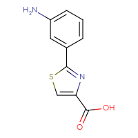 Chemical structure of 2-(3-aminophenyl)-1,3-thiazole-4-carboxylic acid - CSSB00012332286