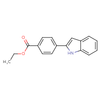 Chemical structure of ethyl 4-(1H-indol-2-yl)benzoate - CSSB01771045386