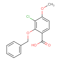 Chemical structure of 2-(benzyloxy)-3-chloro-4-methoxybenzoic acid - CSSB06835378224