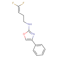 Chemical structure of N-(4,4-difluorobut-3-en-1-yl)-4-phenyl-1,3-oxazol-2-amine - CSSB21495873113