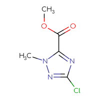 Chemical structure of methyl 3-chloro-1-methyl-1H-1,2,4-triazole-5-carboxylate - CSSB00010980555