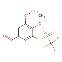 Chemical structure of 5-formyl-2,3-dimethoxyphenyl trifluoromethanesulfonate - CSSB20976912760