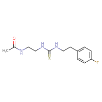 Chemical structure of N-[2-({[2-(4-fluorophenyl)ethyl]carbamothioyl}amino)ethyl]acetamide - CSSB00104038072