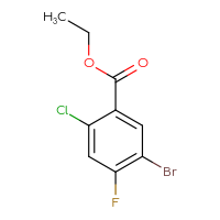 Chemical structure of ethyl 5-bromo-2-chloro-4-fluorobenzoate - CSSB00012920317