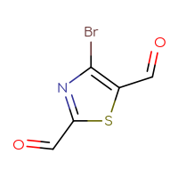 Chemical structure of 4-bromo-1,3-thiazole-2,5-dicarbaldehyde - CSSB00010986848