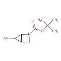 Chemical structure of tert-butyl 5-amino-2-azabicyclo[2.1.0]pentane-2-carboxylate - CSSB00054919925
