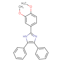 Chemical structure of 2-(3,4-dimethoxyphenyl)-4,5-diphenyl-1H-imidazole - CSSB14823833506