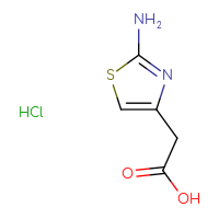 Chemical structure of 2-(2-amino-1,3-thiazol-4-yl)acetic acid hydrochloride - CSSB00000006862