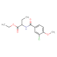 Chemical structure of ethyl 2-[(3-chloro-4-methoxyphenyl)formamido]butanoate - CSSB21531603244