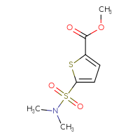 Chemical structure of methyl 5-(dimethylsulfamoyl)thiophene-2-carboxylate - CSSB01992513093