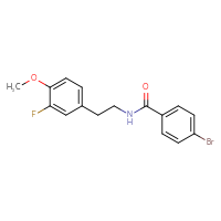 Chemical structure of 4-bromo-N-[2-(3-fluoro-4-methoxyphenyl)ethyl]benzamide - CSSB02074718230