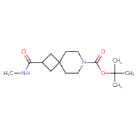 Chemical structure of tert-butyl 2-(methylcarbamoyl)-7-azaspiro[3.5]nonane-7-carboxylate - CSSB01046929625