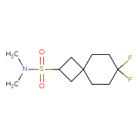 Chemical structure of 7,7-difluoro-N,N-dimethylspiro[3.5]nonane-2-sulfonamide - CSSB15033382105