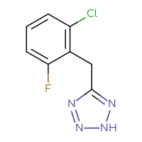 Chemical structure of 5-[(2-chloro-6-fluorophenyl)methyl]-2H-1,2,3,4-tetrazole - CSSB00000689717