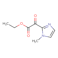 Chemical structure of ethyl 2-(1-methyl-1H-imidazol-2-yl)-2-oxoacetate - CSSB00000009278