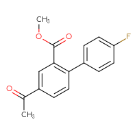Chemical structure of methyl 4-acetyl-4'-fluoro-[1,1'-biphenyl]-2-carboxylate - CSSB06581032811