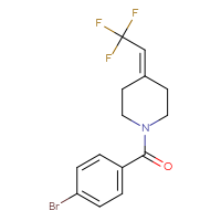 Chemical structure of 1-(4-bromobenzoyl)-4-(2,2,2-trifluoroethylidene)piperidine - CSSB03607188313