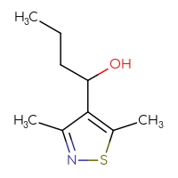 Chemical structure of 1-(3,5-dimethyl-1,2-thiazol-4-yl)butan-1-ol - CSSB02516753796