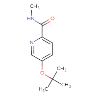 Chemical structure of 5-(tert-butoxy)-N-methylpyridine-2-carboxamide - CSSB01991681329