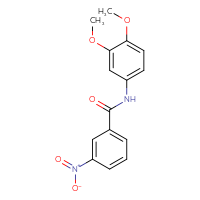 Chemical structure of N-(3,4-dimethoxyphenyl)-3-nitrobenzamide - CSSB00046093533