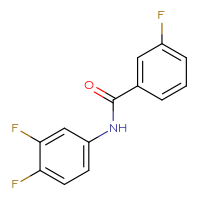 Chemical structure of N-(3,4-difluorophenyl)-3-fluorobenzamide - CSSB00028010395