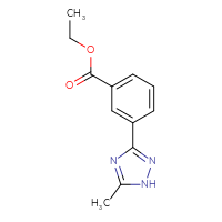 Chemical structure of ethyl 3-(5-methyl-1H-1,2,4-triazol-3-yl)benzoate - CSSB01995259170