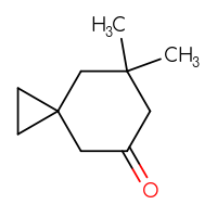 Chemical structure of 7,7-dimethylspiro[2.5]octan-5-one - CSSB00010656674