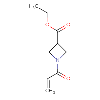 Chemical structure of ethyl 1-(prop-2-enoyl)azetidine-3-carboxylate - CSSB00154319948