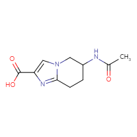Chemical structure of 6-acetamido-5H,6H,7H,8H-imidazo[1,2-a]pyridine-2-carboxylic acid - CSSB02465834916