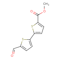 Chemical structure of methyl 5'-formyl-[2,2'-bithiophene]-5-carboxylate - CSSB00033342827