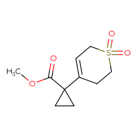 Chemical structure of methyl 1-(1,1-dioxo-3,6-dihydro-2H-1λ⁶-thiopyran-4-yl)cyclopropane-1-carboxylate - CSSB14991331510
