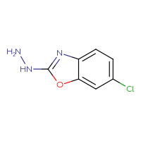 Chemical structure of 6-chloro-2-hydrazinyl-1,3-benzoxazole - CSSB00000068541