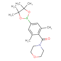 Chemical structure of 4-[2,6-dimethyl-4-(4,4,5,5-tetramethyl-1,3,2-dioxaborolan-2-yl)benzoyl]morpholine - CSSB06302247309