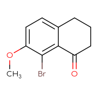 Chemical structure of 8-bromo-7-methoxy-1,2,3,4-tetrahydronaphthalen-1-one - CSSB00010133631
